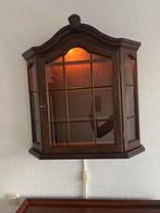 Vintage vitrinekast met verlichting., Huis en Inrichting, Kasten | Vitrinekasten, Ophalen, Glas, 50 tot 100 cm, Zo goed als nieuw
