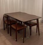 Sklum eettafel hout bruin 4/6 persoons (gebruikt), Ophalen, Gebruikt, 50 tot 100 cm, Vijf personen of meer