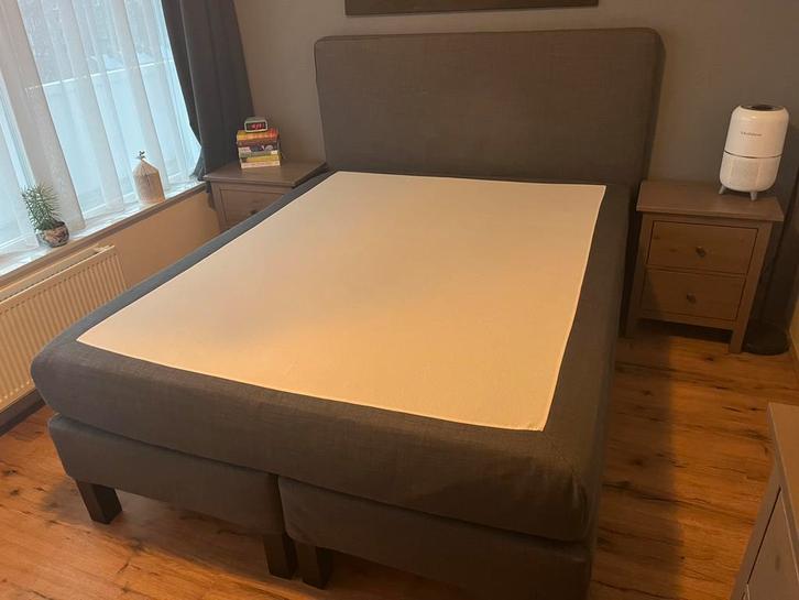 IKEA Dunvik Boxspring 160x200 cm - Skiftebo donkergrijs, Huis en Inrichting, Slaapkamer | Bedden, Gebruikt, Tweepersoons, 160 cm