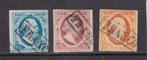 12.1  1852  Koning Willem III, nvph nrs. 1 - 3, gebr., Postzegels en Munten, Verzenden, T/m 1940, Gestempeld