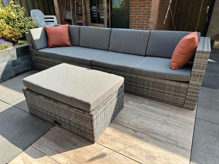 2 Tuinsets/Loungesets met Kussens, Tuin en Terras, Tuinsets en Loungesets, Gebruikt, Loungeset, Wicker, Meer dan 8 zitplaatsen