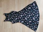 Zwarte jurk met bloemetjes, maat XS, Kleding | Dames, Jurken, Zwart, Ophalen of Verzenden, Clockhouse, Maat 34 (XS) of kleiner