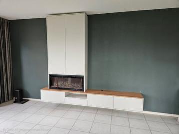 Maatwerk TV-meubel met elektrische haard  beschikbaar voor biedingen