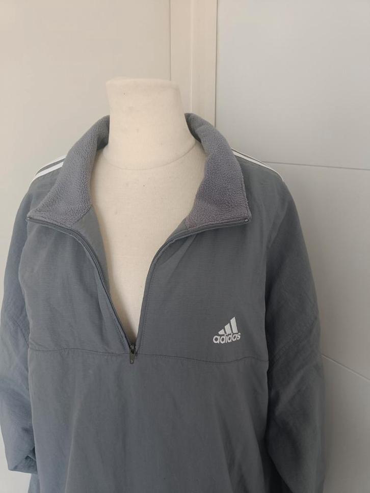 Trui met fleece van Adidas, maat 42/44, Kleding | Heren, Truien en Vesten, Gedragen, Grijs, Ophalen of Verzenden