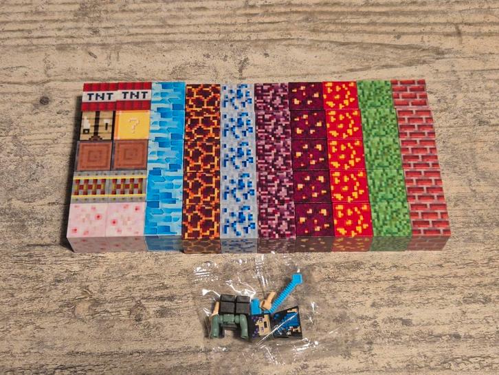 Magnetic World, Minecraft. 50 magnetische blokjes + poppetje, Kinderen en Baby's, Speelgoed | Educatief en Creatief, Nieuw, Bouwen