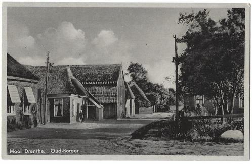 Borger, Mooi Drenthe. Oud-Borger, Verzamelen, Ansichtkaarten | Nederland, Ongelopen, Drenthe, 1940 tot 1960, Verzenden