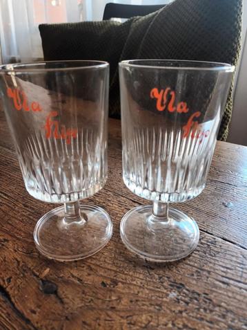 Glazen vintage, 2x VlaFlip beschikbaar voor biedingen