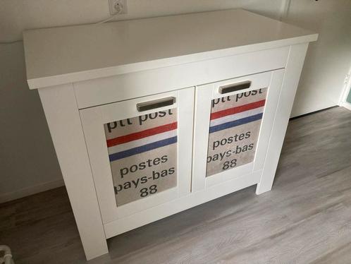 Commode Wit, Huis en Inrichting, Kasten | Dressoirs, Gebruikt, 100 tot 150 cm, 50 tot 75 cm, Met deur(en), Met plank(en), Eikenhout