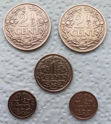 2 x Twee halve cent 1941,2 x halve cent 1928 beschikbaar voor biedingen