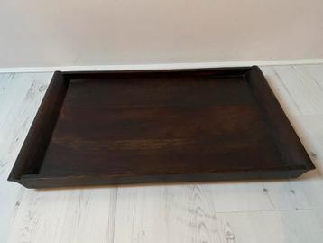 Mooi zwaar teakhouten dienblad beschikbaar voor biedingen