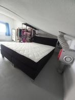 bed met matras 160x200, Ophalen, Overige materialen, Zwart, Tweepersoons