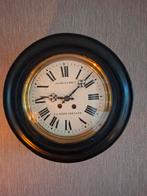 Antieke Franse  Wandklok schoolklok pupklok klok, Antiek en Kunst, Antiek | Klokken, Ophalen of Verzenden