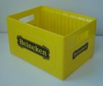 Heineken cd kratje geel/zwart, Verzamelen, Biermerken, Heineken, Gebruikt, Ophalen of Verzenden
