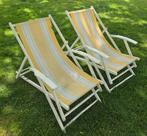 Vintage strandstoelen ligstoelen, Ophalen, Gebruikt, Hout