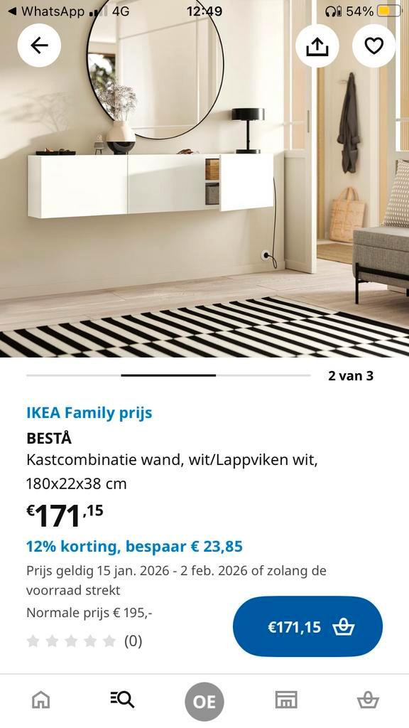 Ikea Besta meubel met glasplaat - Ede, Huis en Inrichting, Kasten | Wandmeubels, Gebruikt, Minder dan 100 cm, 150 tot 200 cm, 25 tot 50 cm