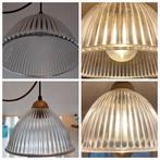 Hanglamp geribbeld glas, Ophalen, Zo goed als nieuw, Glas, Minder dan 50 cm