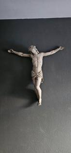 Groot stenen jezus beeld bieden vanaf €450.-, Antiek en Kunst, Antiek | Religie, Ophalen
