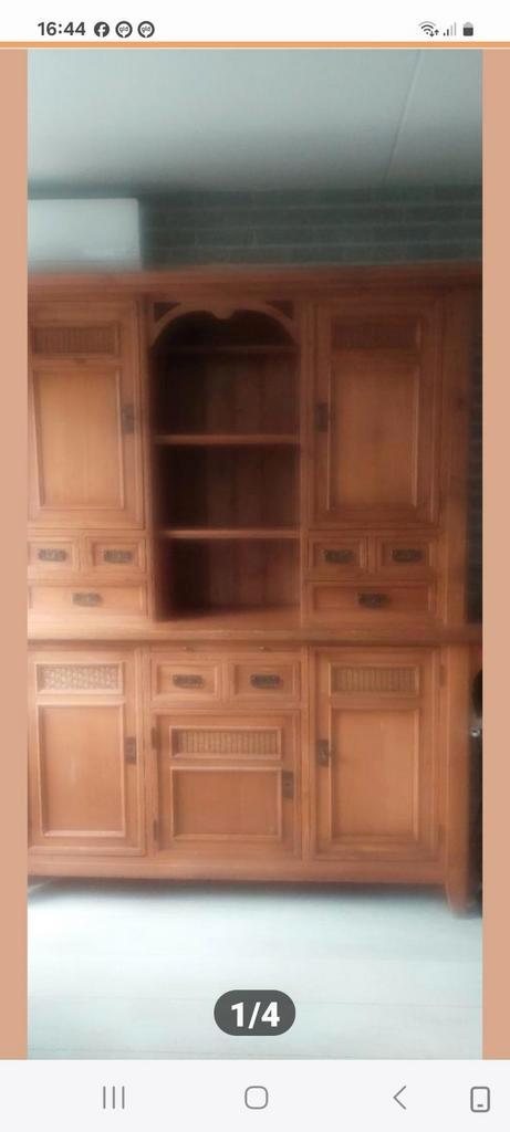 Handgemaakte grenen buffetkast, Huis en Inrichting, Kasten | Buffetkasten, Gebruikt, 200 cm of meer, 25 tot 50 cm, Grenenhout