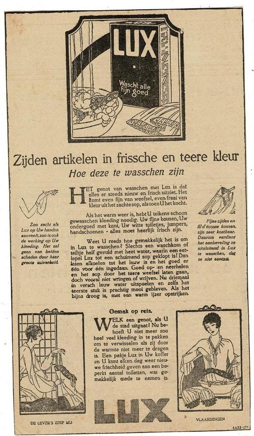 2x Zijden artikelen in frissche en teere kleur wasch met LUX, Verzamelen, Merken en Reclamevoorwerpen, Zo goed als nieuw, Overige typen