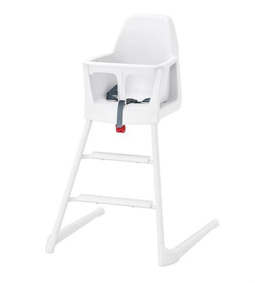 Ikea Langur babystoel kinderstoel eetstoel wit + kuipzitting, Kinderen en Baby's, Kinderstoelen, Gebruikt, Ophalen