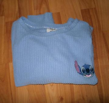 Leuk Stitch Disney longsleeve mt L blauw in goede staat. beschikbaar voor biedingen