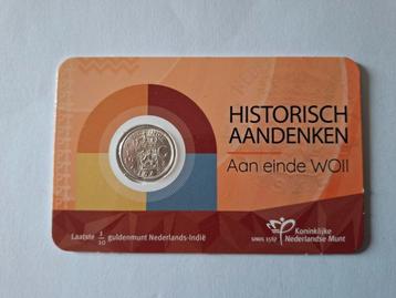 80 jaar eind WOII met 1/10de Gulden Nederlands-Indië 1945-S beschikbaar voor biedingen