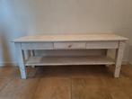 houten sidetable bankje wit, Ophalen, Gebruikt, 100 tot 150 cm, Overige houtsoorten