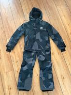 Ski-/Snowboardkleding set 152/164 - Zwart Camouflage.Rehall, Ophalen of Verzenden, Gebruikt, Rehall, Jongen of Meisje