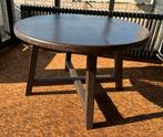 Ronde massief houtel tafel breed 110 hoogte 70, Huis en Inrichting, Tafels | Eettafels, Ophalen, Gebruikt, Rond, Vier personen