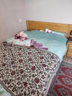 Houten bed frame met lattenbodem, Huis en Inrichting, Ophalen, Gebruikt, Eenpersoons, Bruin