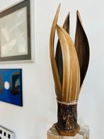 Vintage lamp van bananenbladeren.  Palmlamp, Ophalen of Verzenden, Hout