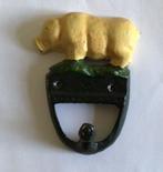 Kapstokhaakje gietijzer, varken, big, vintage, 11 cm, Antiek en Kunst, Ophalen of Verzenden