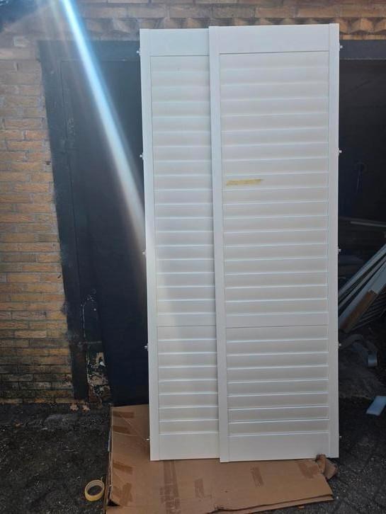 Houten Shutters, Huis en Inrichting, Stoffering | Gordijnen en Lamellen, Zo goed als nieuw, Ophalen
