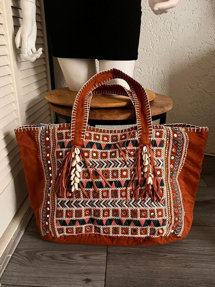 Velvet Banjara Boho Bohemian Ibiza hippie tas, tote bag XL, Sieraden, Tassen en Uiterlijk, Tassen | Damestassen, Nieuw, Shopper