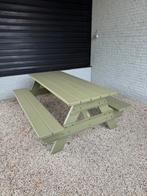 Aluminium Picknickbank Rietgroen 200x160x75cm, Ophalen, DWARS, Rechthoekig, DWARS
