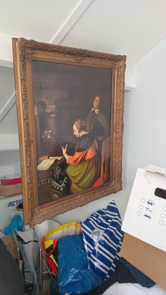 Een  oude schilder kunst werk, Ophalen of Verzenden