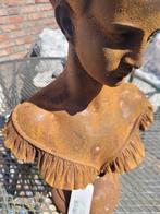 gietijzeren buste voor in de tuin, Tuin en Terras, Tuinbeelden, Heikant 21 Kaatsheuvel, Belle Vieille Brocante, Ophalen of Verzenden