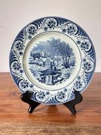 Wandbord - Société Céramique Maestricht - decor Landschap, Ophalen of Verzenden