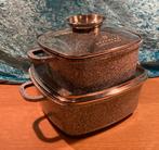 2 vierkante Edenberg pannen, Ophalen of Verzenden, Zo goed als nieuw, Aluminium, Kookpan of Snelkookpan