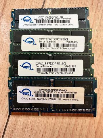 OWC 1867ddr3s16g geheugen modules beschikbaar voor biedingen