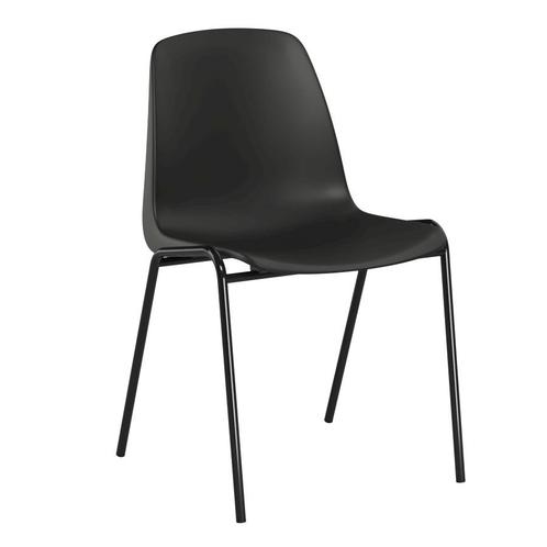 Kantinestoelen stapelstoelen zwart stapelbare stoelen, Huis en Inrichting, Stoelen, Nieuw, Vijf, Zes of meer stoelen, Kunststof