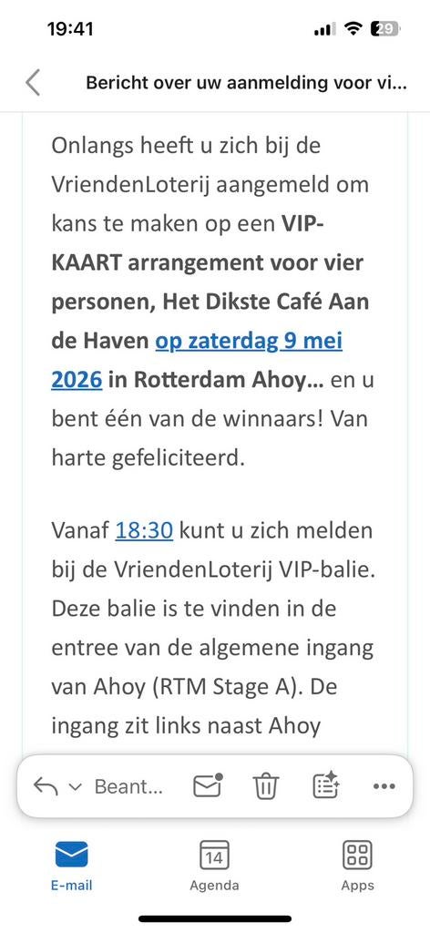 Vip kaarten ahoy 1e ring dikste cafe aan de haven 9 mei 2026, Tickets en Kaartjes, Kortingen en Cadeaubonnen, Twee personen, Overige soorten