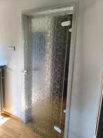 Vintage retro Glazen deur, Doe-het-zelf en Verbouw, Deuren en Horren, Ophalen, 80 tot 100 cm, Binnendeur, 200 tot 215 cm