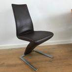 4 Rolf Benz 7800 design stoel modern leer bruin, Huis en Inrichting, Ophalen, Bruin, Leer, Zo goed als nieuw