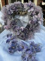 Volle doos lila kleurige kerstspullen + Hart - Prima Staat, Diversen, Kerst, Ophalen, Gebruikt