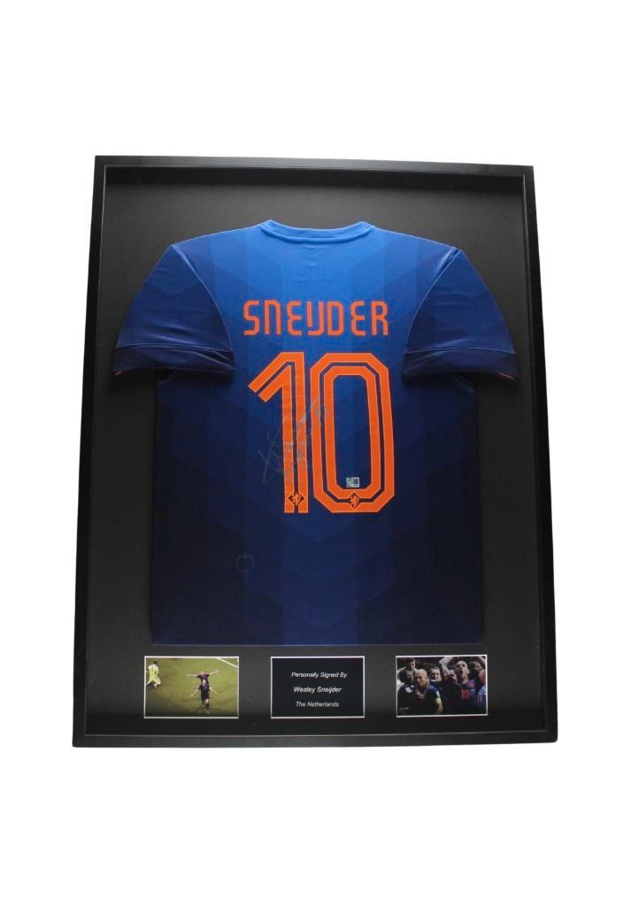 Wesley Sneijder Nederland 2014 Ingelijst Uit Shirt, Verzamelen, Sportartikelen en Voetbal, Nieuw, Shirt, Overige binnenlandse clubs