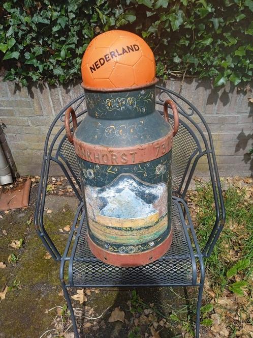 carbidschieten ijzeren zware melkbus fam. lankhorst, Tuin en Terras, Tuinwanddecoratie, Zo goed als nieuw, Ophalen of Verzenden