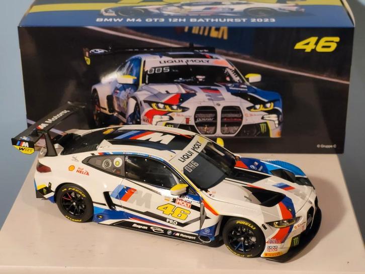 BMW M4 GT3 Team WRT Rossi/Farfus/Martin 12h Bathurst 2023, Hobby en Vrije tijd, Modelauto's | 1:18, Nieuw, MiniChamps, Ophalen of Verzenden
