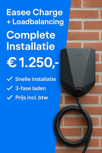 Easee Charge Laadpaal + Loadbalancing – Compleet €1250 beschikbaar voor biedingen