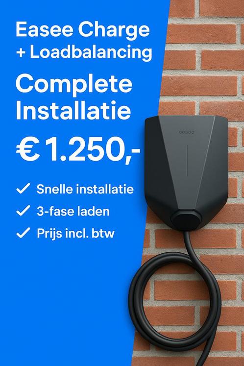 Easee Charge Laadpaal + Loadbalancing – Compleet €1250, Telecommunicatie, Autoladers, Nieuw, Ophalen
